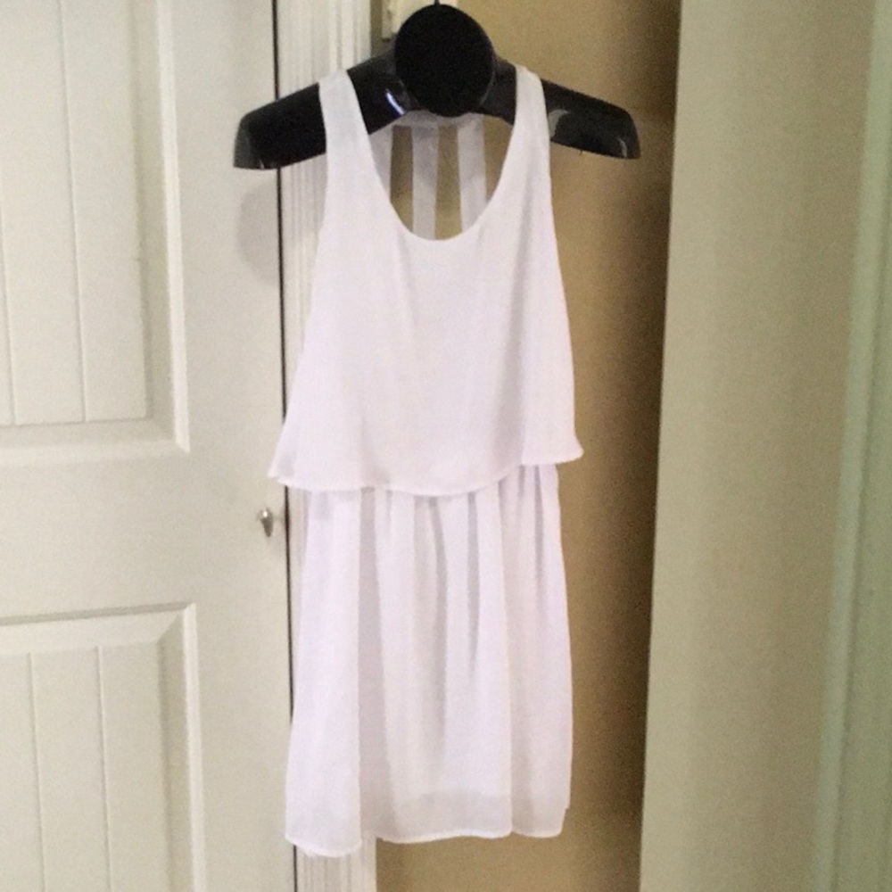White shear dress